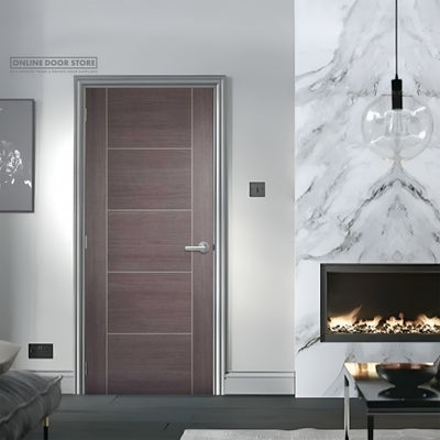 LPD Medium Grey Laminated Vancouver FD30 Fire Door
