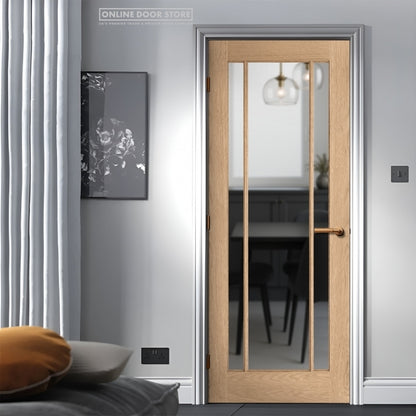 LPD Oak Lincoln Unfinished 3 Light Internal Glazed Door
