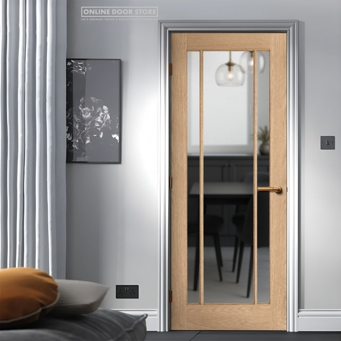 LPD Oak Lincoln Pre-Finished 3 Light Internal Door