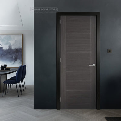 LPD Light Grey Vancouver 5P FD30 Fire Door