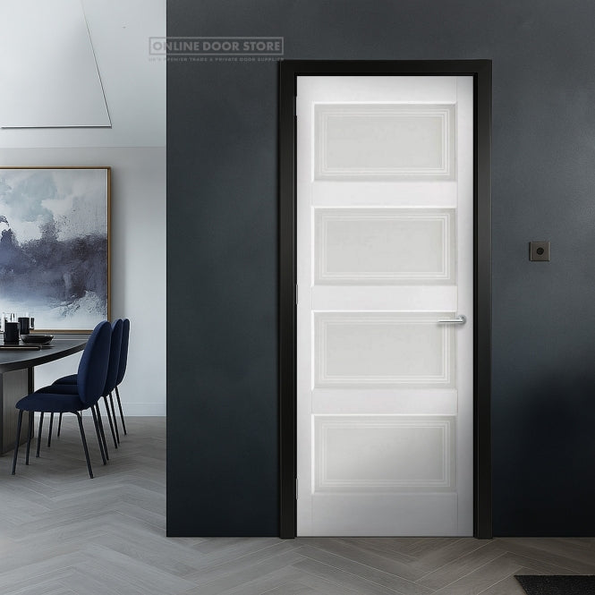 LPD White Contemporary Internal Glazed Door 4L