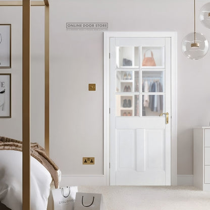 LPD White Canterbury 2-Panel Internal Glazed Door 6L