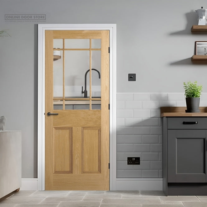 LPD Victorian Oak Downham Un-Glazed Vestibule Door