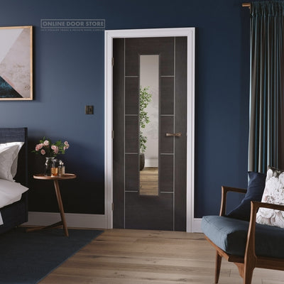 LPD Dark Grey Laminated Vancouver Internal Glazed Door