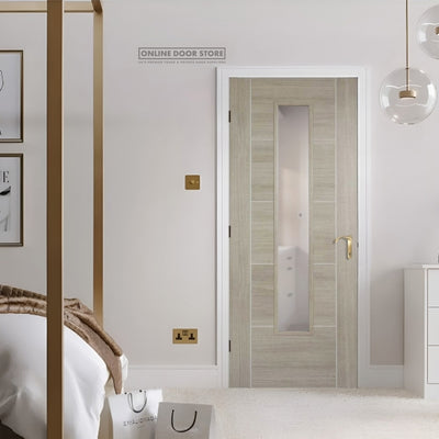 LPD Light Grey Laminated Vancouver Internal Glazed Door