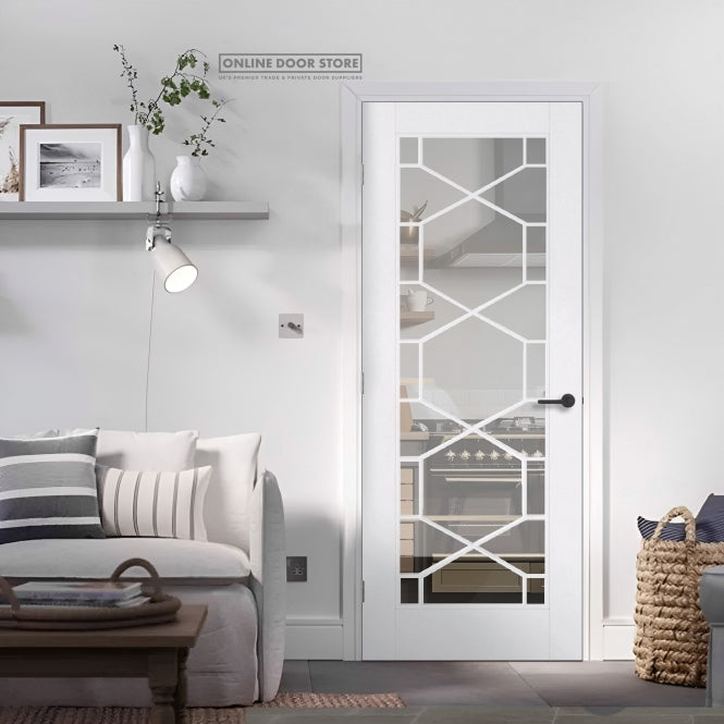 LPD Orly Glazed White Primed Internal Glazed Door