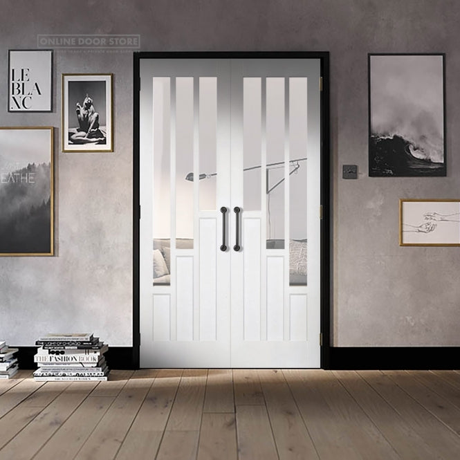LPD White Coventry Internal Glazed Door Pair