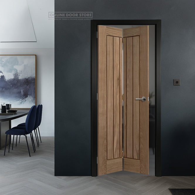 LPD Pre-Finished Oak Mexicano Bi-fold Internal Door