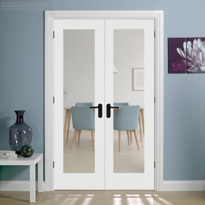 LPD White Pattern 20 Internal Glazed Door Pair