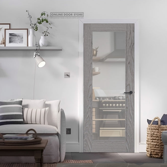 LPD Pearl Grey Diez 1L Internal Glazed Door