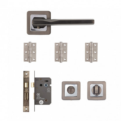 Deanta Hadrian Bathroom Kit Matt Satin Black Finish