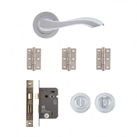 Deanta Veritas Bathroom Kit Polished Chrome Finish