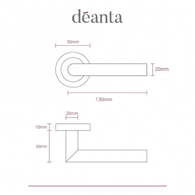 Deanta Ares Handle Round Rose Polished Chrome Finish