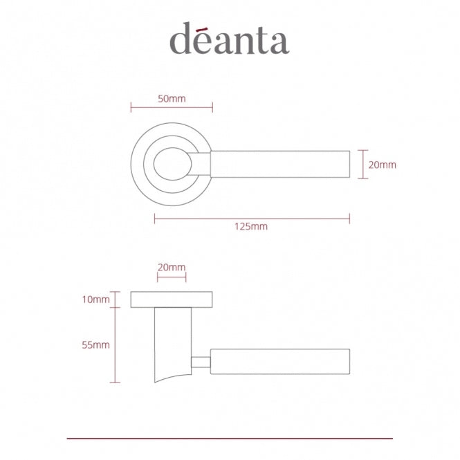 Deanta Arcadia Handle Polished Chrome Finish