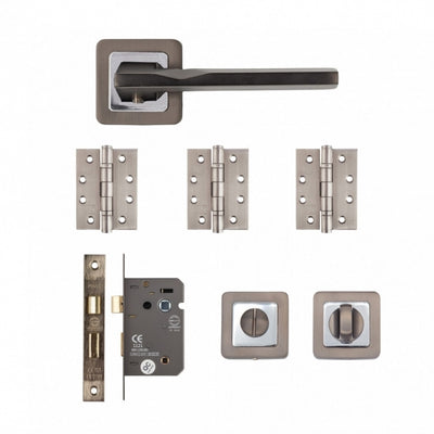 Deanta Hadrian Bathroom Kit Matt Satin Black Finish - FD30