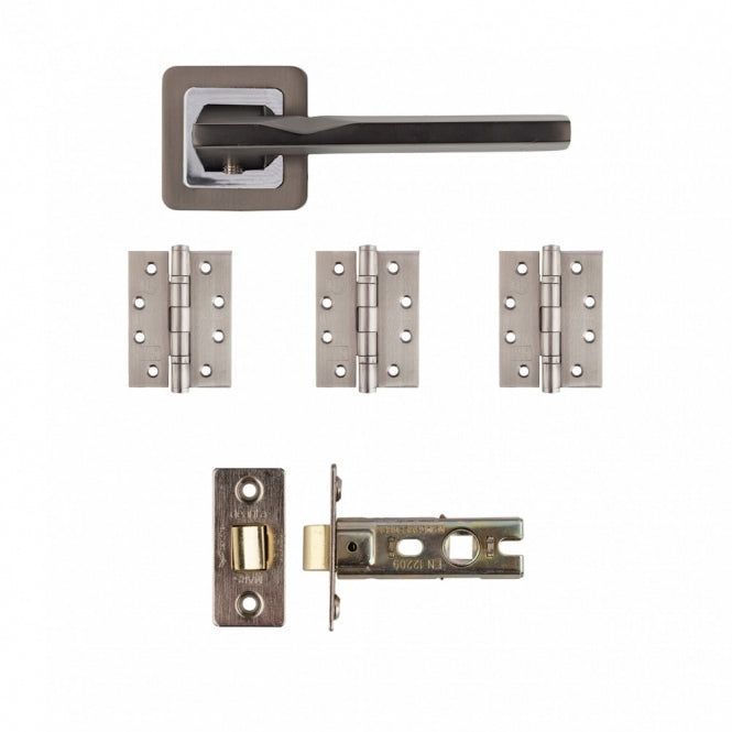 Deanta Hadrian Latch Kit Matt Satin Black Finish - FD30