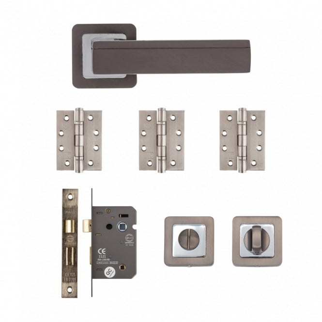Deanta Invictus Bathroom Kit Matt Satin Black Finish FD30