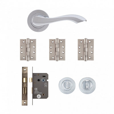 Deanta Veritas Bathroom Kit Polished Chrome Finish - FD30