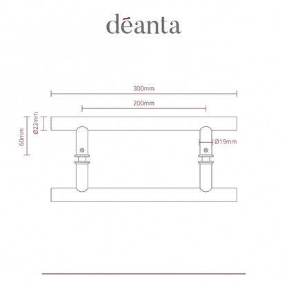 Deanta Guardsman Handle (Pair) Satin Stainless Steel Finish