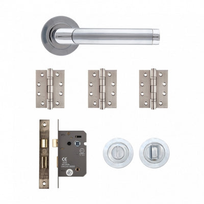 Deanta Augustus Bathroom Kit Matt Polished Chrome FD30
