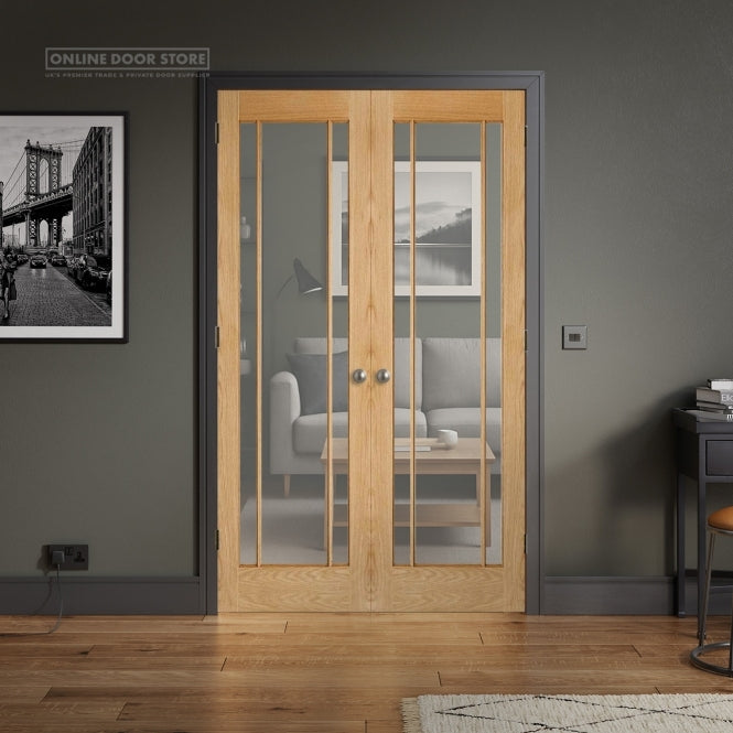 LPD Oak Lincoln Internal Glazed Door 3L Pairs