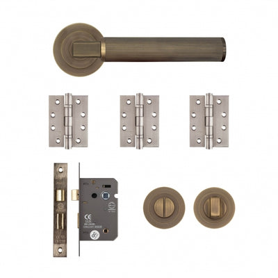 Deanta Delphi Bathroom Kit Matt Antique Brass -FD30