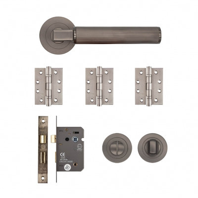 Deanta Delphi Bathroom Kit Matt Satin Black Nickel - FD30