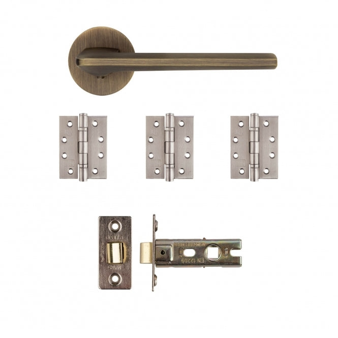 Deanta Ithaca Latch Kit Matt Antique Brass -FD30