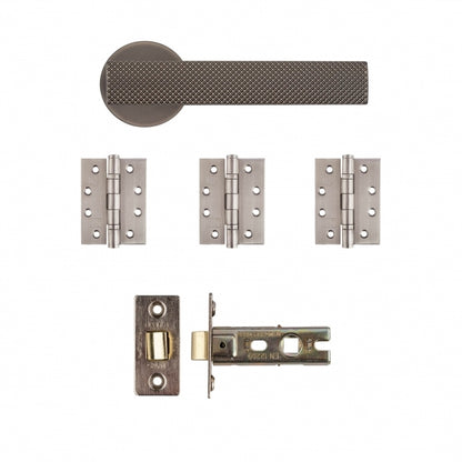 Deanta Olympia Latch Kit Matt Satin Black Nickel - FD30