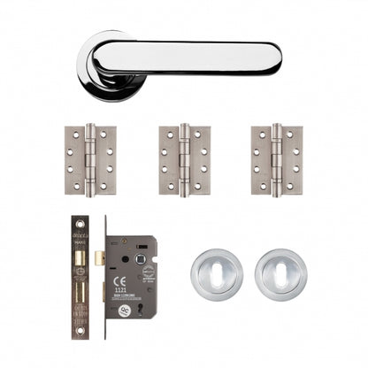 Deanta Parga Mortice Kit Polished Chrome Finish - FD30
