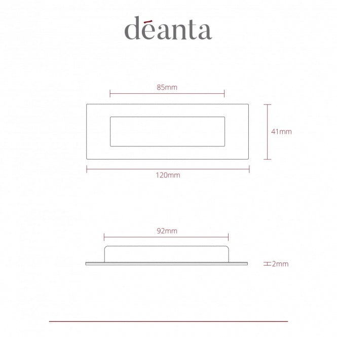 Deanta Slim Pocket Door Finger Pull Handle Pair