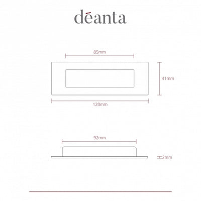 Deanta Slim Pocket Door Finger Pull Handle Pair - Matt Black
