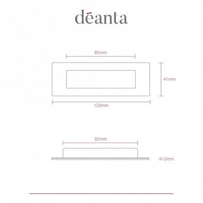 Deanta Slim Pocket Door Finger Pull Handle Pair - Matt Black