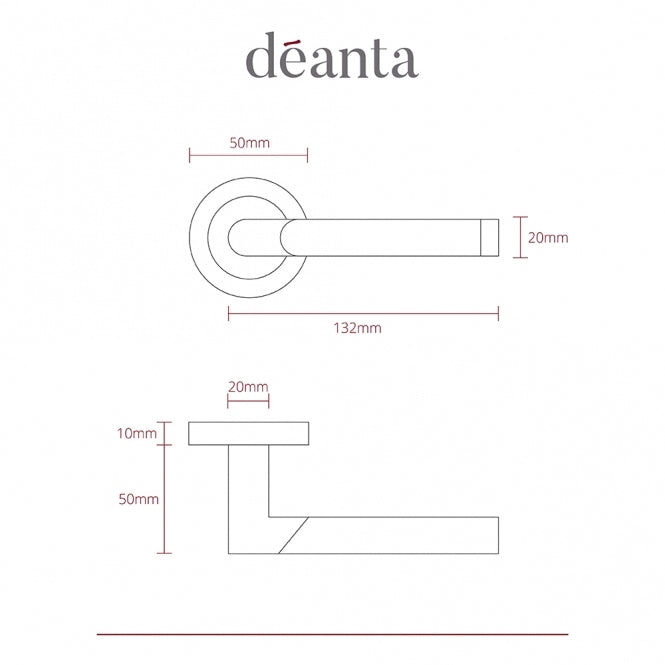 Deanta Augustus Latch Kit Matt Polished Chrome - FD30