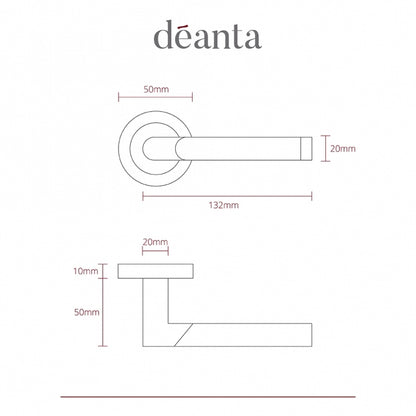 Deanta Augustus Latch Kit Matt Polished Chrome - FD30