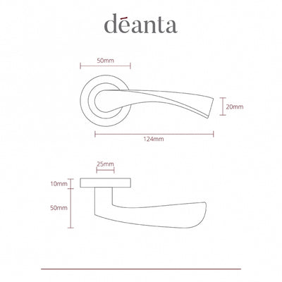 Deanta Fortuna Latch Kit Satin Finish - FD30
