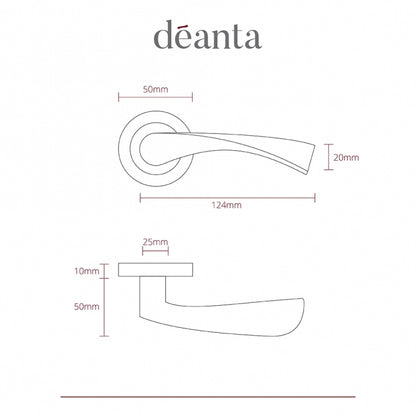 Deanta Fortuna Latch Kit Satin Finish - FD30