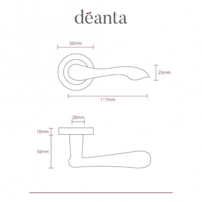 Deanta Veritas Latch Kit Polished Chrome Finish