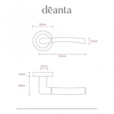 Deanta Hera Latch Kit Satin Nickel Chrome Finish -FD30