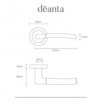 Deanta Hera Latch Kit Satin Nickel Chrome Finish -FD30