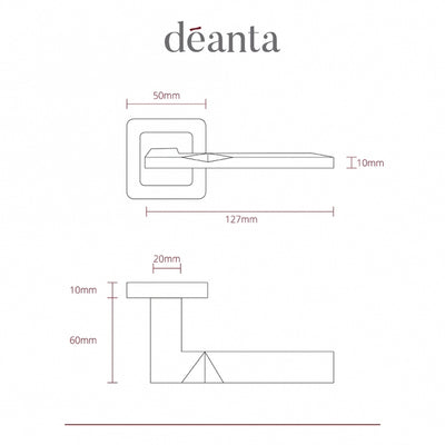 Deanta Hadrian Latch Kit Matt Satin Black Finish