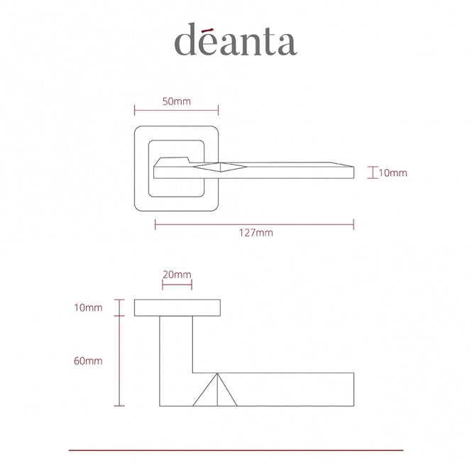 Deanta Hadrian Latch Kit Matt Satin Black Finish - FD30