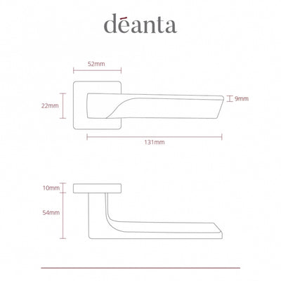 Deanta Athens Latch Kit Satin Nickel