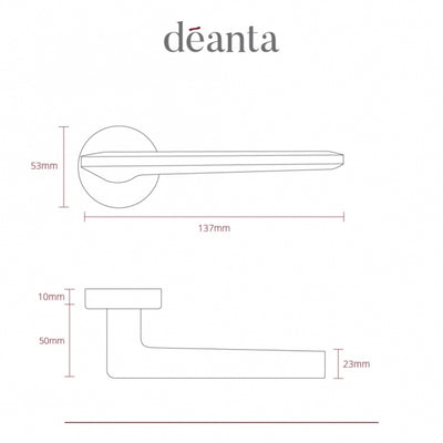 Deanta Ithaca Latch Kit Matt Antique Brass -FD30