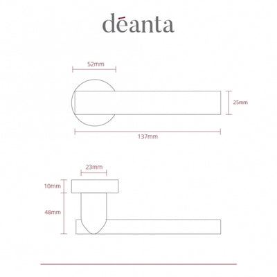 Deanta Olympia Latch Kit Matt Antique Brass