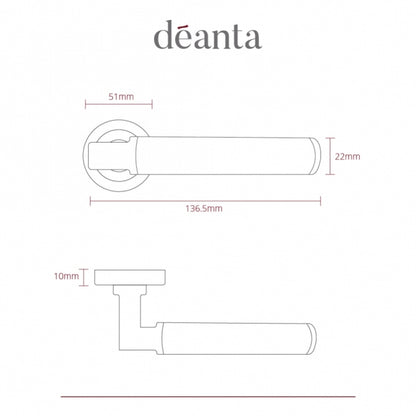 Deanta Delphi Latch Kit Matt Antique Brass -FD30