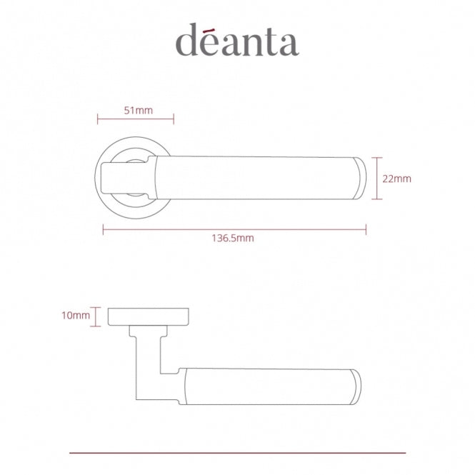 Deanta Delphi Latch Kit Matt Satin Black Nickel -FD30