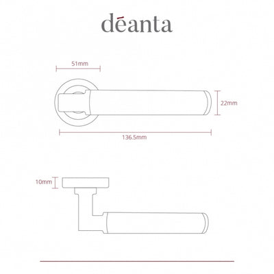 Deanta Delphi Latch Kit Matt Satin Black Nickel