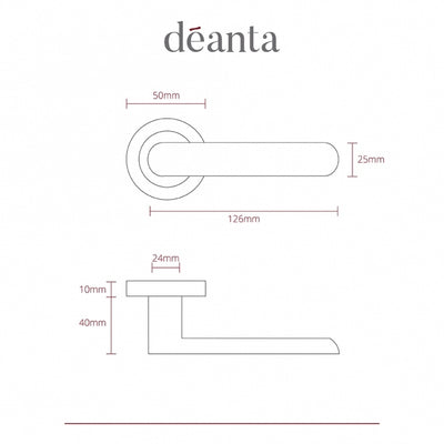 Deanta Parga Latch Kit Polished Chrome Finish - FD30