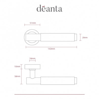Deanta Sparta Latch Kit Matt Antique Brass - FD30